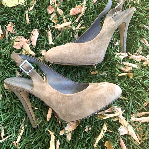 Women’s suede slingback heels Size 9 - Picture 2 of 3
